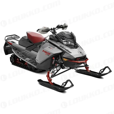 2023 ski doo mxz x rs rotax 850 e tec platinum silver spartan red 0 kuva