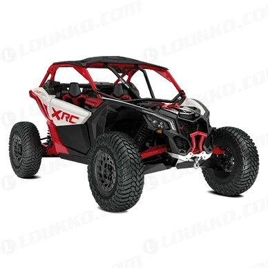 ORV SSV MY25 MaverickX3 XRC72 TurboRR Hybrid White Legion Red SKU0009MSC00 Studio 34FR CE kuva